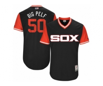 Men's 2017 Little League World Series White Sox #50 Mike Pelfrey Big Pelf Black Jersey