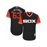 Men's 2017 Little League World Series White Sox Gregory Infante #63 El Meteórico Black Jersey