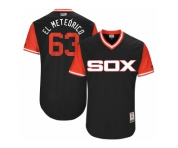 Men's 2017 Little League World Series White Sox Gregory Infante #63 El Meteórico Black Jersey