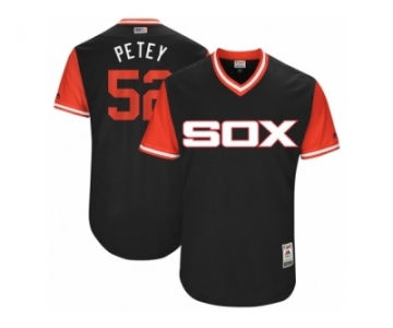 Men's 2017 Little League World Series White Sox Jake Petricka #52 Petey Black Jersey