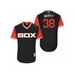 Men's 2017 Little League World Series White Sox Omar Narvaez #38 Narvy Black Jersey