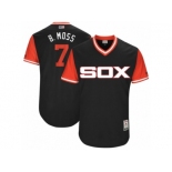 Men's 2017 Little League World Series White Sox Tim Anderson #7 B. Moss Black Jersey