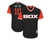 Men's 2017 Little League World Series White Sox Yoan Moncada #10 YoYo Black Jersey