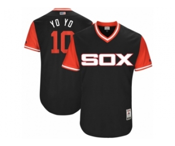 Men's 2017 Little League World Series White Sox Yoan Moncada #10 YoYo Black Jersey