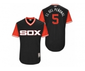 Men's 2017 Little League World Series White Sox Yolmer Sanchez #5 El Del Penonal Black Jersey