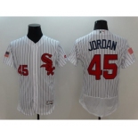 Men's Chicago White Sox #45 Michael Jordan Majestic White Fashion Stars & Stripes Flex Base Player Jersey