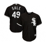 Men's Chicago White Sox #49 Chris Sale Majestic Black Cool Base Player Jersey