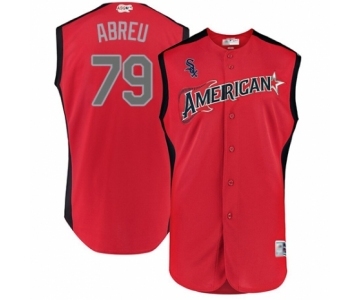 Men's Chicago White Sox #79 Jose Abreu Authentic Red American League 2019 Baseball All-Star Jersey