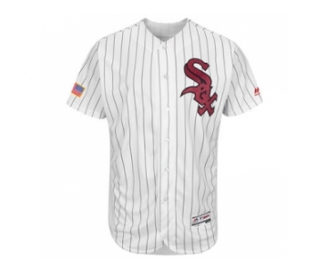 Men's Chicago White Sox Blank White Stitched 2016 Fashion Stars & Stripes Flex Base Baseball Jersey