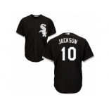 Men's Majestic Chicago White Sox #10 Austin Jackson Replica Black Alternate Home Cool Base MLB Jersey