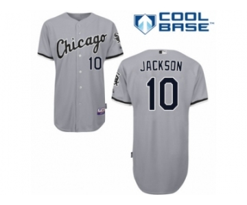 Men's Majestic Chicago White Sox #10 Austin Jackson Replica Grey Road Cool Base MLB Jersey