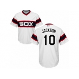 Men's Majestic Chicago White Sox #10 Austin Jackson Replica White 2013 Alternate Home Cool Base MLB Jersey