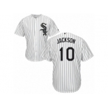 Men's Majestic Chicago White Sox #10 Austin Jackson Replica White Home Cool Base MLB Jersey