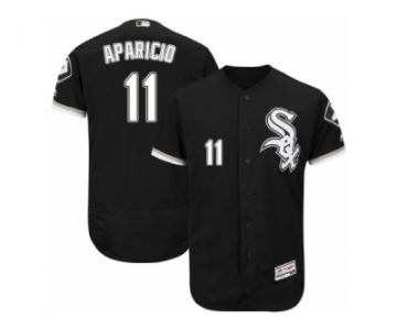 Men's Majestic Chicago White Sox #11 Luis Aparicio Black Flexbase Authentic Collection MLB Jersey