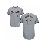 Men's Majestic Chicago White Sox #11 Luis Aparicio Grey Flexbase Authentic Collection MLB Jersey