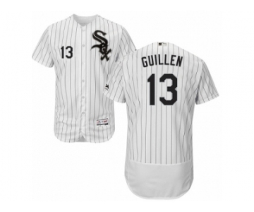 Men's Majestic Chicago White Sox #13 Ozzie Guillen White Black Flexbase Authentic Collection MLB Jersey