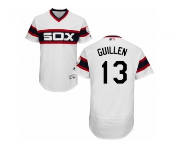 Men's Majestic Chicago White Sox #13 Ozzie Guillen White Flexbase Authentic Collection MLB Jersey