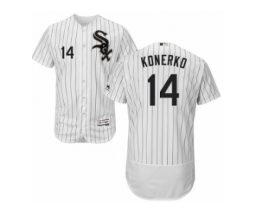 Men's Majestic Chicago White Sox #14 Paul Konerko White Black Flexbase Authentic Collection MLB Jersey