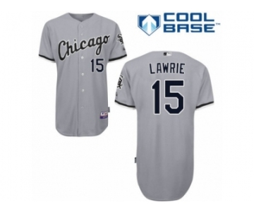 Men's Majestic Chicago White Sox #15 Brett Lawrie Replica Grey Road Cool Base MLB Jersey