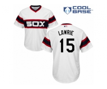 Men's Majestic Chicago White Sox #15 Brett Lawrie Replica White 2013 Alternate Home Cool Base MLB Jersey