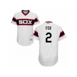 Men's Majestic Chicago White Sox #2 Nellie Fox White Flexbase Authentic Collection MLB Jersey