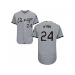 Men's Majestic Chicago White Sox #24 Early Wynn Grey Flexbase Authentic Collection MLB Jersey