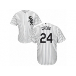 Men's Majestic Chicago White Sox #24 Joe Crede Authentic White Home Cool Base MLB Jersey