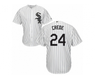 Men's Majestic Chicago White Sox #24 Joe Crede Authentic White Home Cool Base MLB Jersey