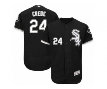 Men's Majestic Chicago White Sox #24 Joe Crede Black Flexbase Authentic Collection MLB Jersey