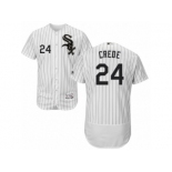 Men's Majestic Chicago White Sox #24 Joe Crede White Black Flexbase Authentic Collection MLB Jersey