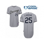 Men's Majestic Chicago White Sox #25 Adam LaRoche Authentic Grey Road Cool Base MLB Jersey