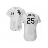 Men's Majestic Chicago White Sox #25 Adam LaRoche White Black Flexbase Authentic Collection MLB Jersey