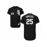 Men's Majestic Chicago White Sox #25 James Shields Black Flexbase Authentic Collection MLB Jersey