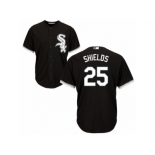 Men's Majestic Chicago White Sox #25 James Shields Replica Black Alternate Home Cool Base MLB Jersey