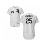 Men's Majestic Chicago White Sox #25 James Shields White Black Flexbase Authentic Collection MLB Jersey