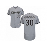 Men's Majestic Chicago White Sox #30 David Robertson Grey Flexbase Authentic Collection MLB Jersey