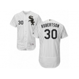 Men's Majestic Chicago White Sox #30 David Robertson White Black Flexbase Authentic Collection MLB Jersey