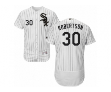 Men's Majestic Chicago White Sox #30 David Robertson White Black Flexbase Authentic Collection MLB Jersey