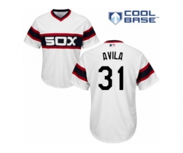 Men's Majestic Chicago White Sox #31 Alex Avila Replica White 2013 Alternate Home Cool Base MLB Jersey