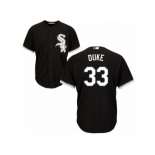 Men's Majestic Chicago White Sox #33 Zach Duke Authentic Black Alternate Home Cool Base MLB Jersey