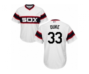 Men's Majestic Chicago White Sox #33 Zach Duke Authentic White 2013 Alternate Home Cool Base MLB Jersey