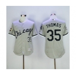 Men's Majestic Chicago White Sox #35 Frank Thomas Grey Flexbase Authentic Collection MLB Jersey