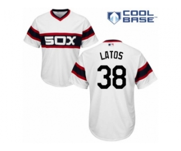 Men's Majestic Chicago White Sox #38 Mat Latos Authentic White 2013 Alternate Home Cool Base MLB Jersey