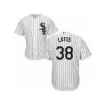 Men's Majestic Chicago White Sox #38 Mat Latos Authentic White Home Cool Base MLB Jersey