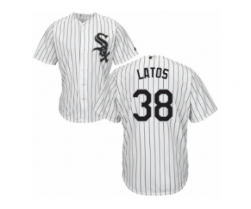 Men's Majestic Chicago White Sox #38 Mat Latos Authentic White Home Cool Base MLB Jersey