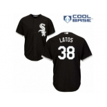 Men's Majestic Chicago White Sox #38 Mat Latos Replica Black Alternate Home Cool Base MLB Jersey