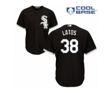 Men's Majestic Chicago White Sox #38 Mat Latos Replica Black Alternate Home Cool Base MLB Jersey