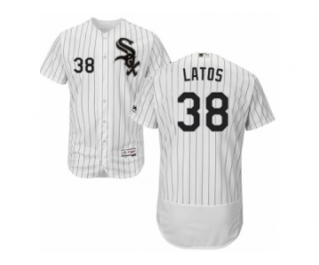 Men's Majestic Chicago White Sox #38 Mat Latos White Black Flexbase Authentic Collection MLB Jersey