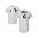 Men's Majestic Chicago White Sox #4 Luke Appling White Black Flexbase Authentic Collection MLB Jersey