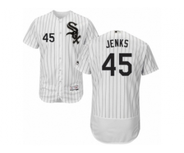 Men's Majestic Chicago White Sox #45 Bobby Jenks White Black Flexbase Authentic Collection MLB Jersey